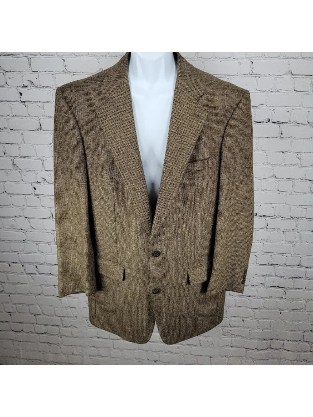 VTG Philbeck's Brown 2 Button Notch Ventless Blazer Sport Coat USA Made Size 42
